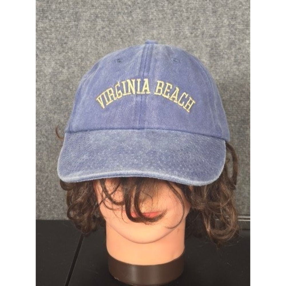 VTG BJR Classic Headwear Virginia Beach Blue Washed Cotton Twill Baseball Hat